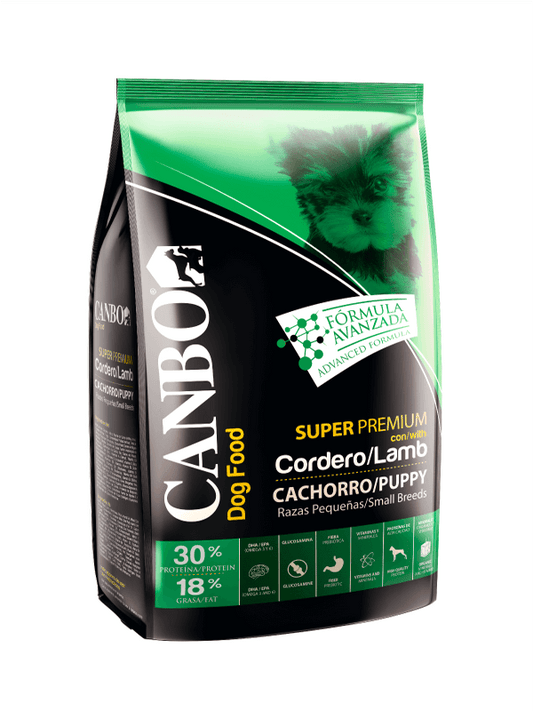 Copia de Canbo Super Premium Cach Cordero Rz Pequeña 1Kg Verde