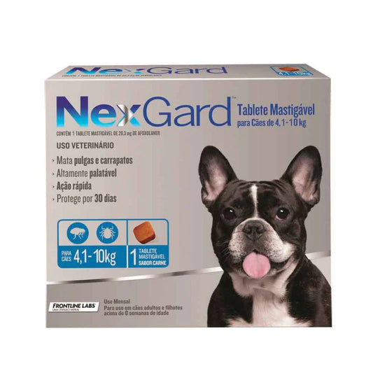 Nexgard 28.3mg (4.1 a 10kg) 3 tabletas